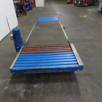 43" Wide 176-1/2" OAL Stainless Slider Belt Gravity Roller Hybrid Conveyor 13FPM