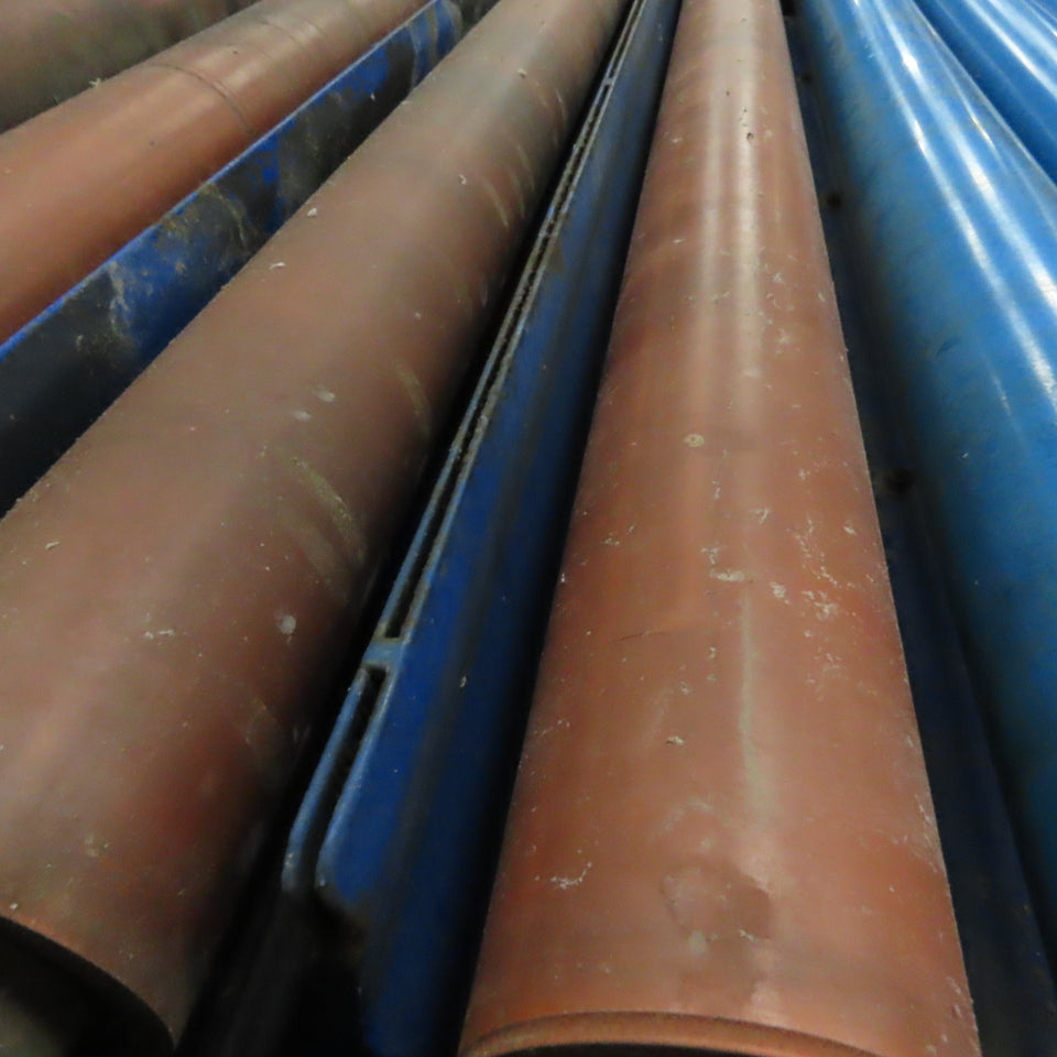 43" Wide 176-1/2" OAL Stainless Slider Belt Gravity Roller Hybrid Conveyor 13FPM