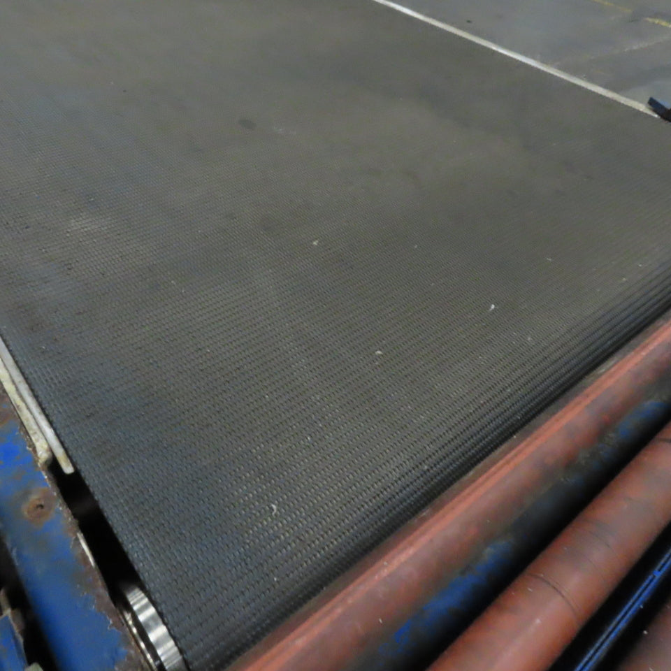43" Wide 176-1/2" OAL Stainless Slider Belt Gravity Roller Hybrid Conveyor 13FPM