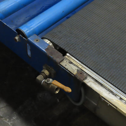 43" Wide 176-1/2" OAL Stainless Slider Belt Gravity Roller Hybrid Conveyor 13FPM