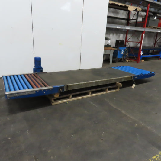 43" Wide 176-1/2" OAL Stainless Slider Belt Gravity Roller Hybrid Conveyor 13FPM