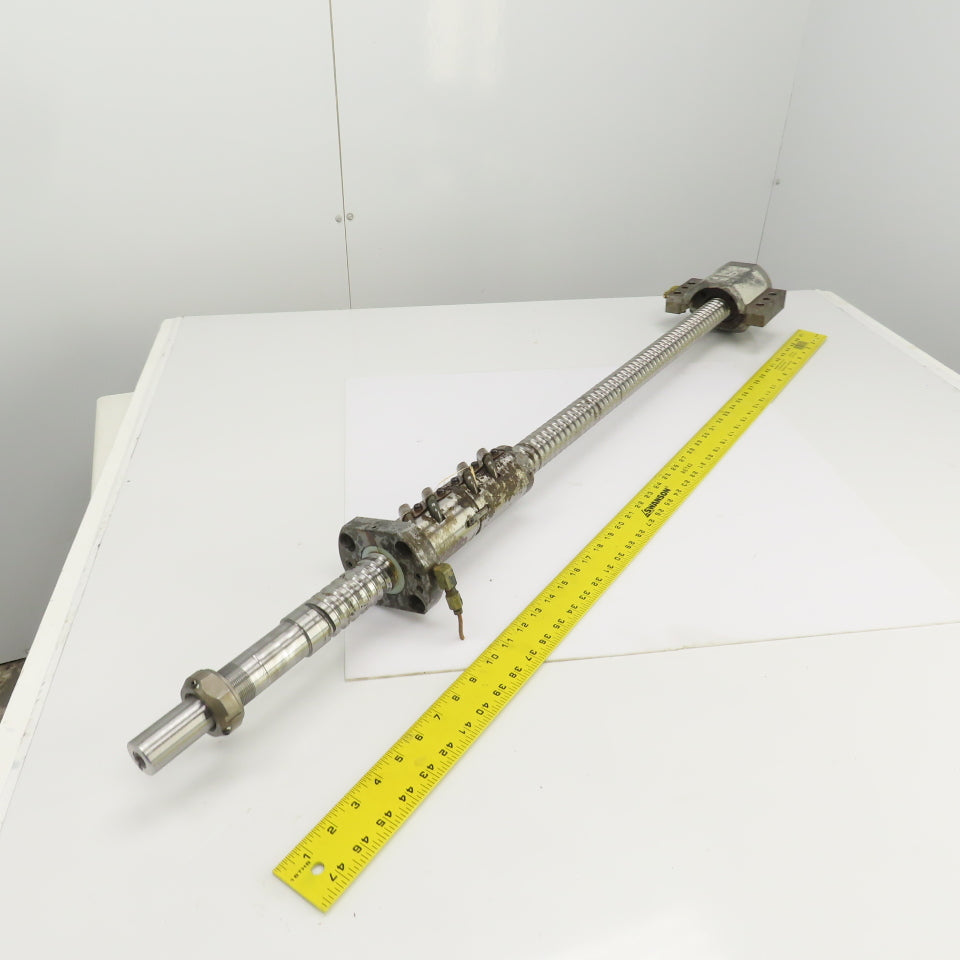 Yamazaki Mazak FH-580/40 Ball Screw & Nut 14mm Pitch 48" OAL 26" Travel 40mm OD