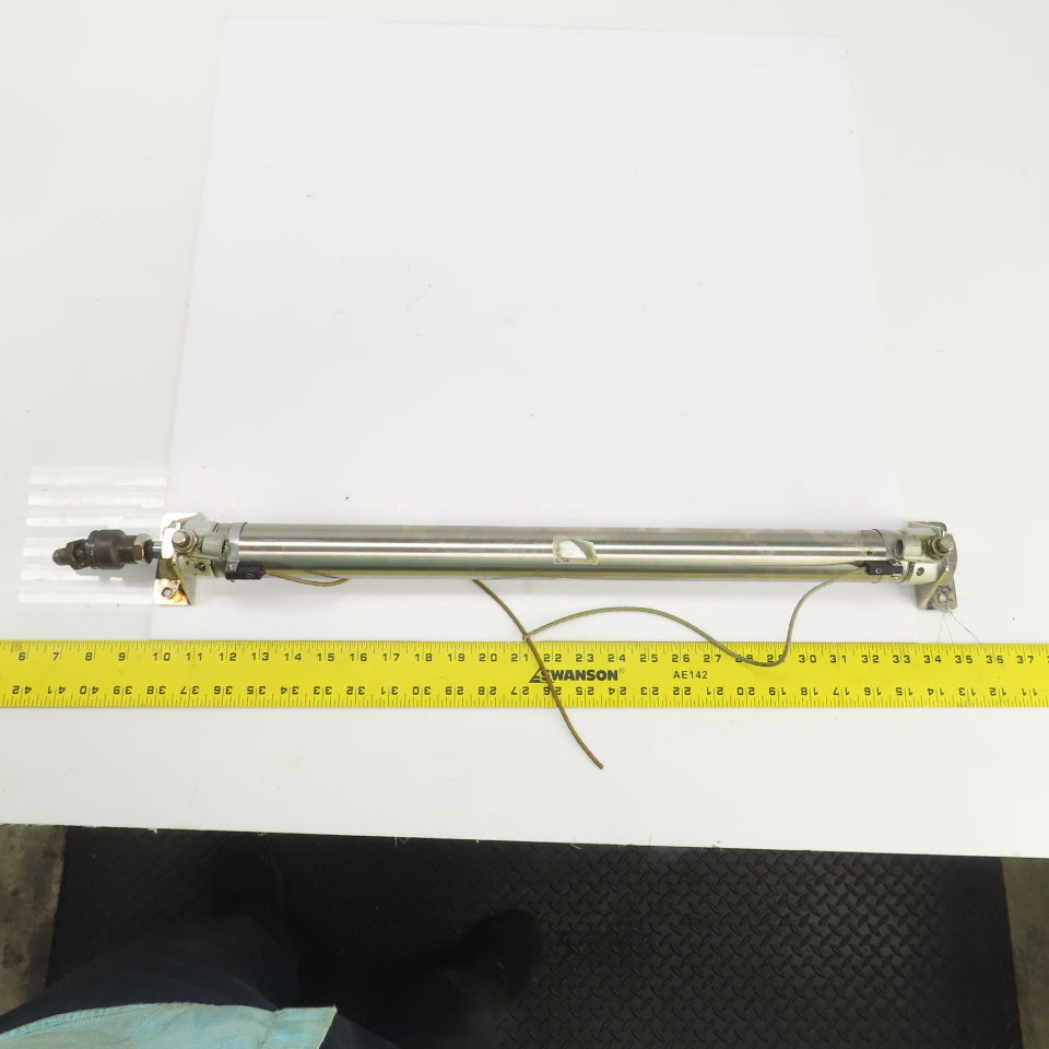 SMC Double Acting Pneumatic Cylinder 19" Stroke 14mm Rod 31mm Bore