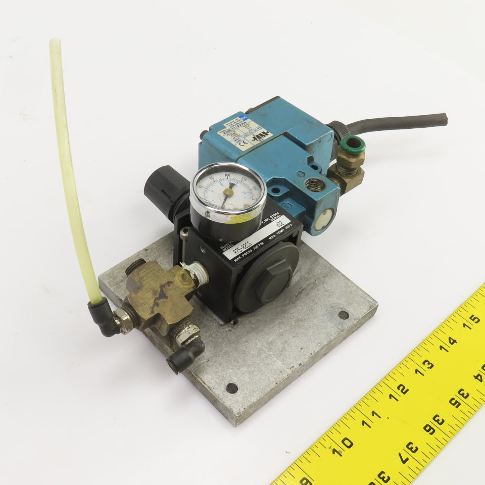Watts R75-02CG Pneumatic Regulator W/MAC 225B-111AAAA Solenoid 120V