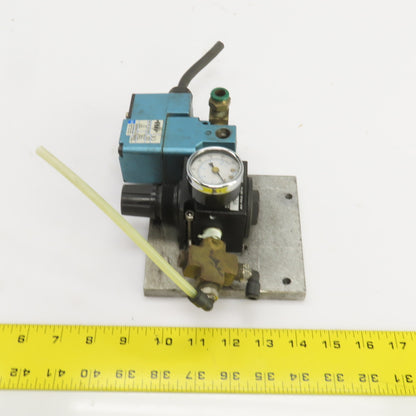 Watts R75-02CG Pneumatic Regulator W/MAC 225B-111AAAA Solenoid 120V
