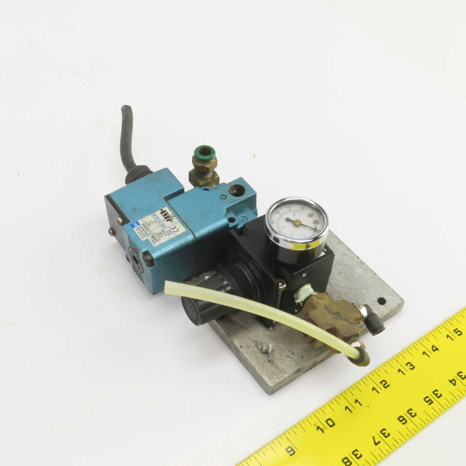 Watts R75-02CG Pneumatic Regulator W/MAC 225B-111AAAA Solenoid 120V