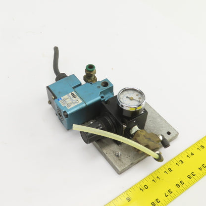 Watts R75-02CG Pneumatic Regulator W/MAC 225B-111AAAA Solenoid 120V