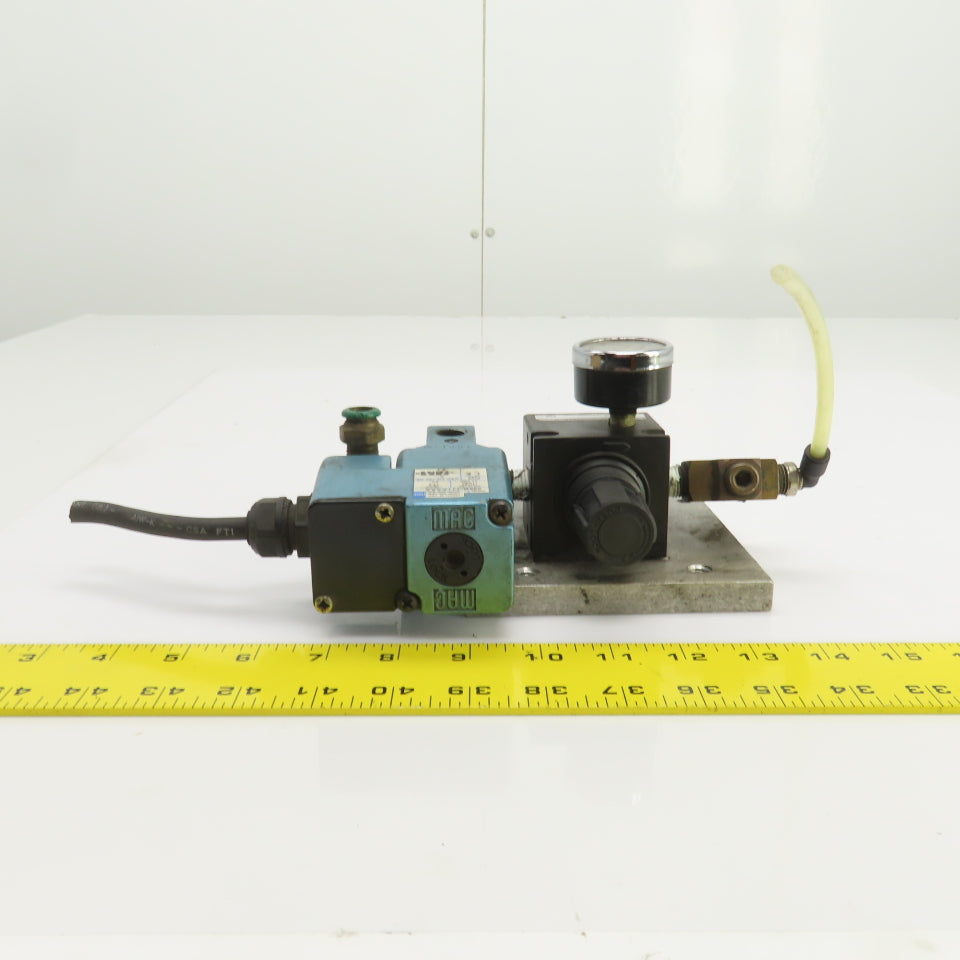 Watts R75-02CG Pneumatic Regulator W/MAC 225B-111AAAA Solenoid 120V