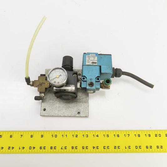 Watts R75-02CG Pneumatic Regulator W/MAC 225B-111AAAA Solenoid 120V