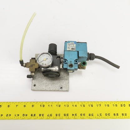 Watts R75-02CG Pneumatic Regulator W/MAC 225B-111AAAA Solenoid 120V