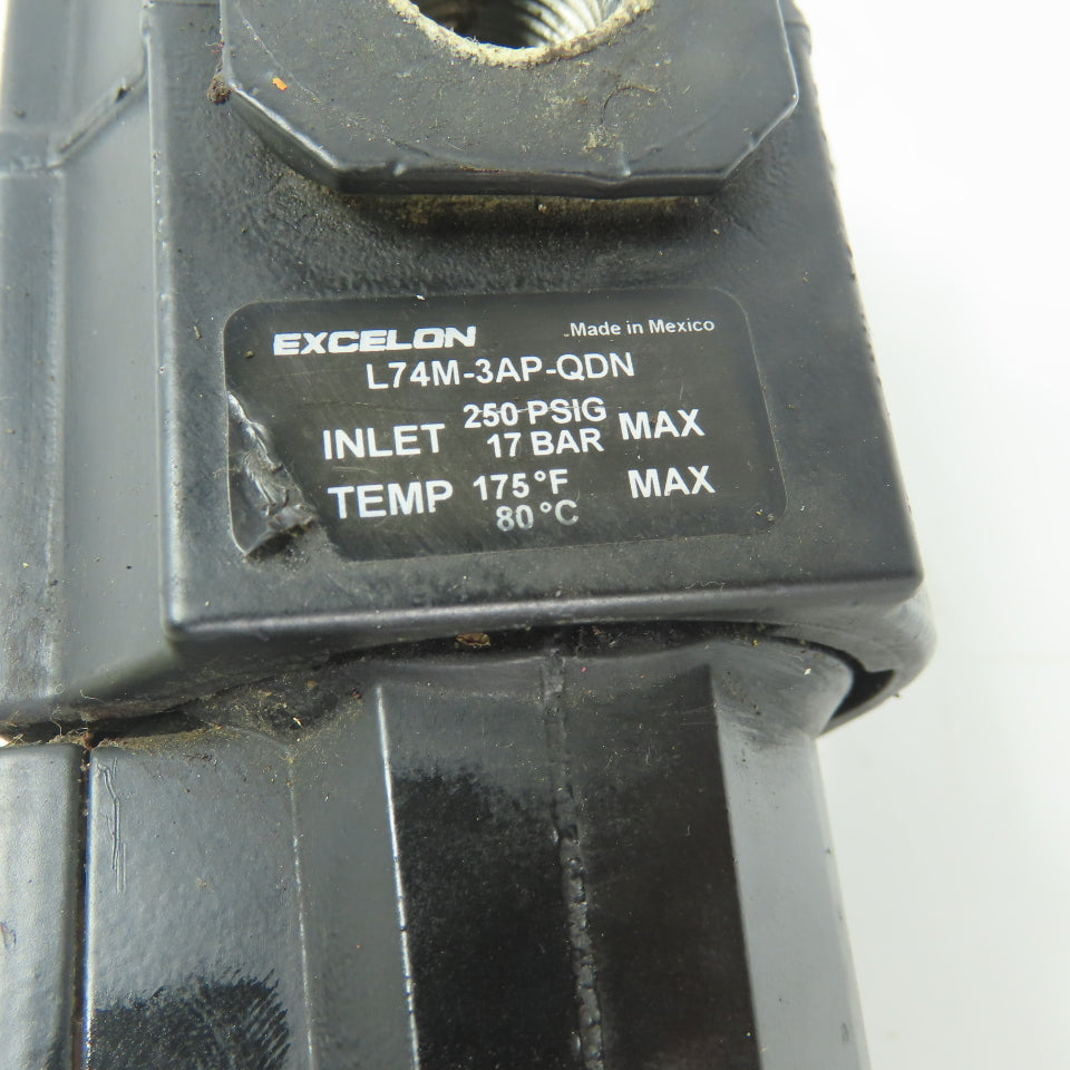 Excelon L74M-3AP-QDN Pneumatic Air Lubricator 3/8" NPT Ports 250 PSI