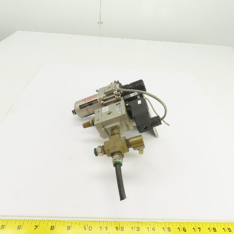 SMC AW30-N03-Z NAV3000-N03-5DZ Pneumatic Soft Start Valve W/Filter 24VDC
