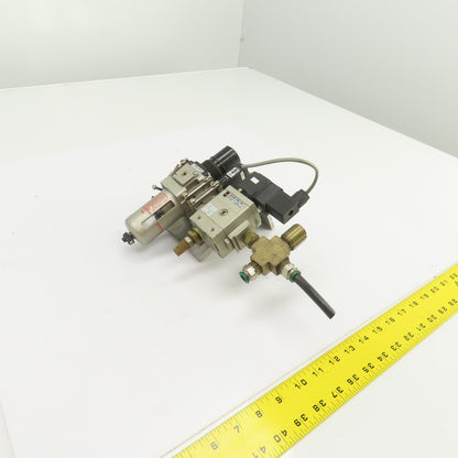 SMC AW30-N03-Z NAV3000-N03-5DZ Pneumatic Soft Start Valve W/Filter 24VDC