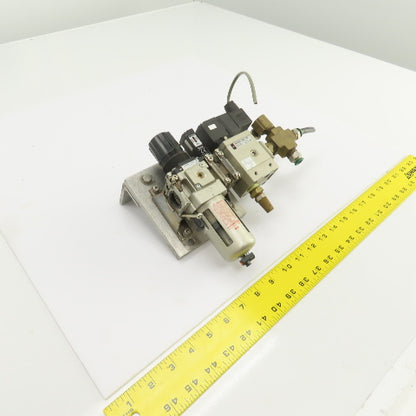 SMC AW30-N03-Z NAV3000-N03-5DZ Pneumatic Soft Start Valve W/Filter 24VDC
