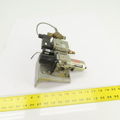 SMC AW30-N03-Z NAV3000-N03-5DZ Pneumatic Soft Start Valve W/Filter 24VDC
