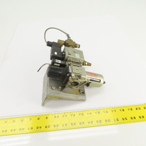 SMC AW30-N03-Z NAV3000-N03-5DZ Pneumatic Soft Start Valve W/Filter 24VDC