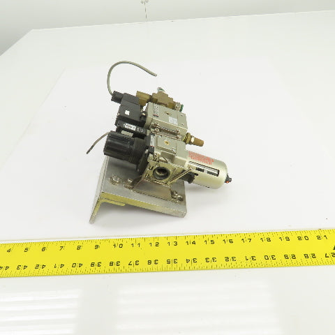 SMC AW30-N03-Z NAV3000-N03-5DZ Pneumatic Soft Start Valve W/Filter 24VDC