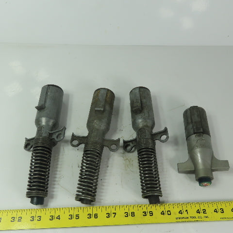 SAE J560b Trailer Plug End 7 Pin Round Grote Lot of 4