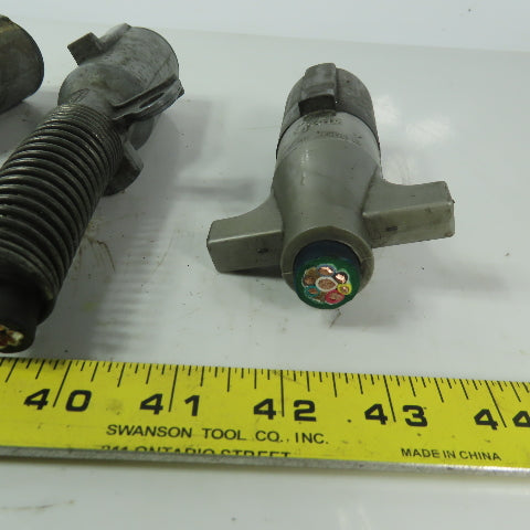 SAE J560b Trailer Plug End 7 Pin Round Grote Lot of 4