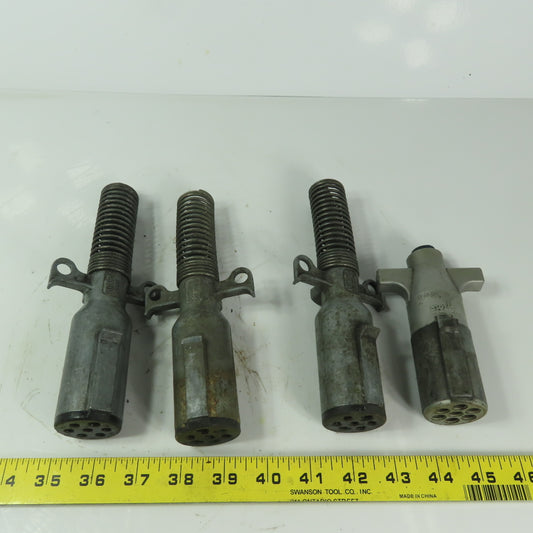 SAE J560b Trailer Plug End 7 Pin Round Grote Lot of 4