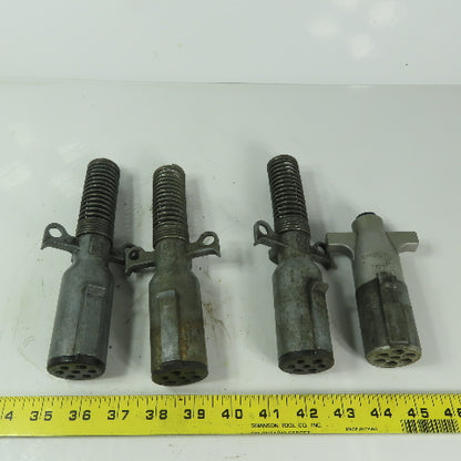 SAE J560b Trailer Plug End 7 Pin Round Grote Lot of 4