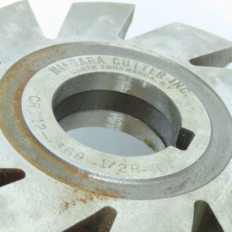Niagara 1/2" Radius RH Corner Rounding Milling Cutter 4-1/4" OD 1-1/4" Arbor