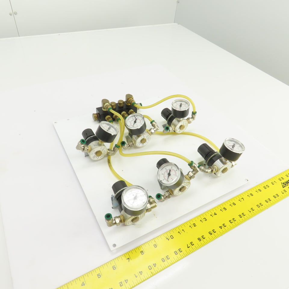 Watts Fluidair R374-02AG Regulated Pneumatic Air Supply Board 6 Output 0-60PSI