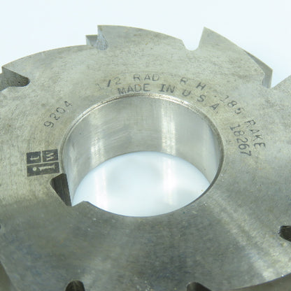 ITW 1/2" Radius Right Hand Corner Rounding Milling Cutter 4-1/4" OD 1-1/4" Arbor