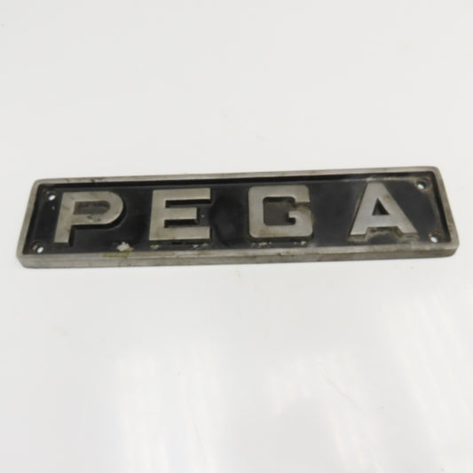 Amada PEGA Cast Aluminum Machine Name Plate 13-1/2" x 3"