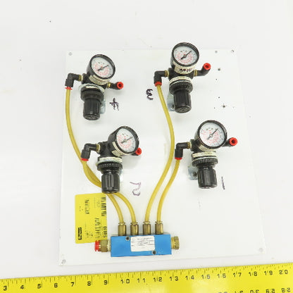 Norgren R07-119-RGKA Regulated Pneumatic Air Supply Board 4 Output 0-160PSI