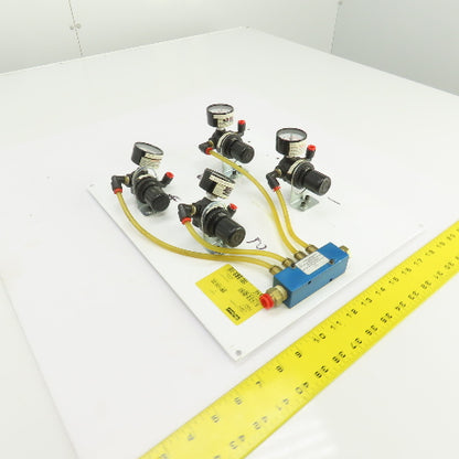 Norgren R07-119-RGKA Regulated Pneumatic Air Supply Board 4 Output 0-160PSI