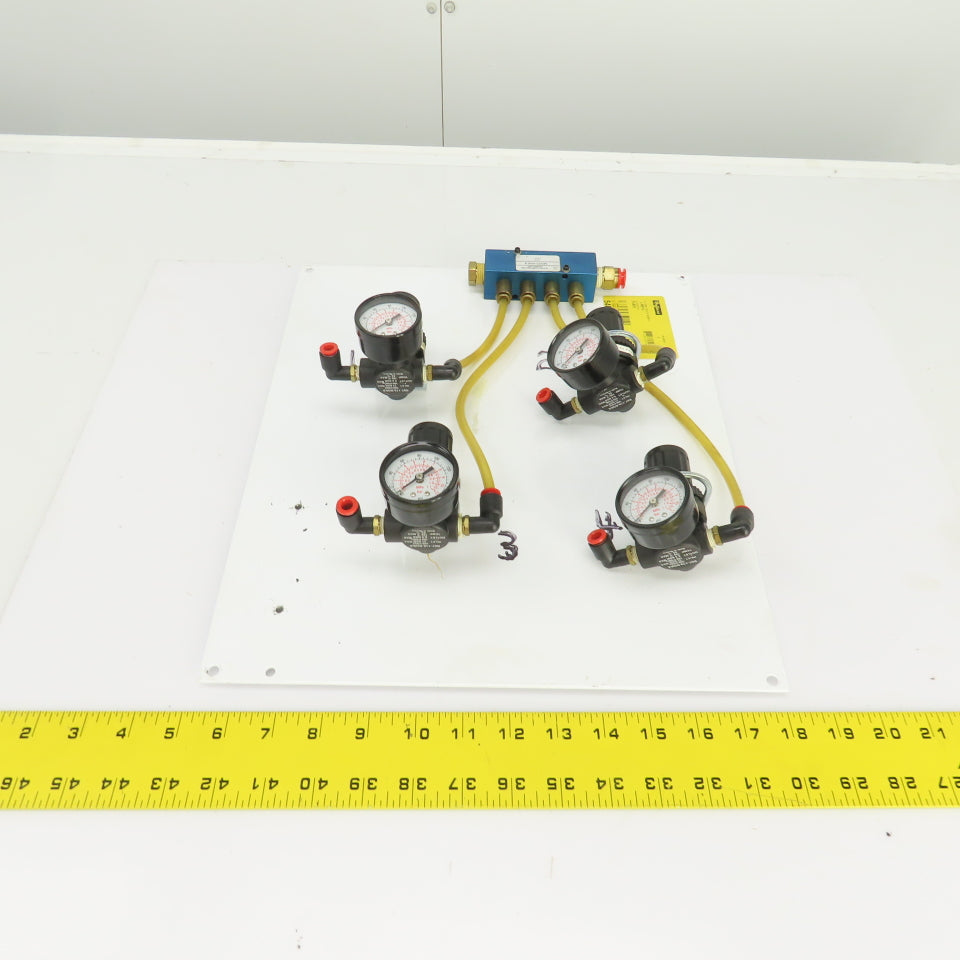 Norgren R07-119-RGKA Regulated Pneumatic Air Supply Board 4 Output 0-160PSI