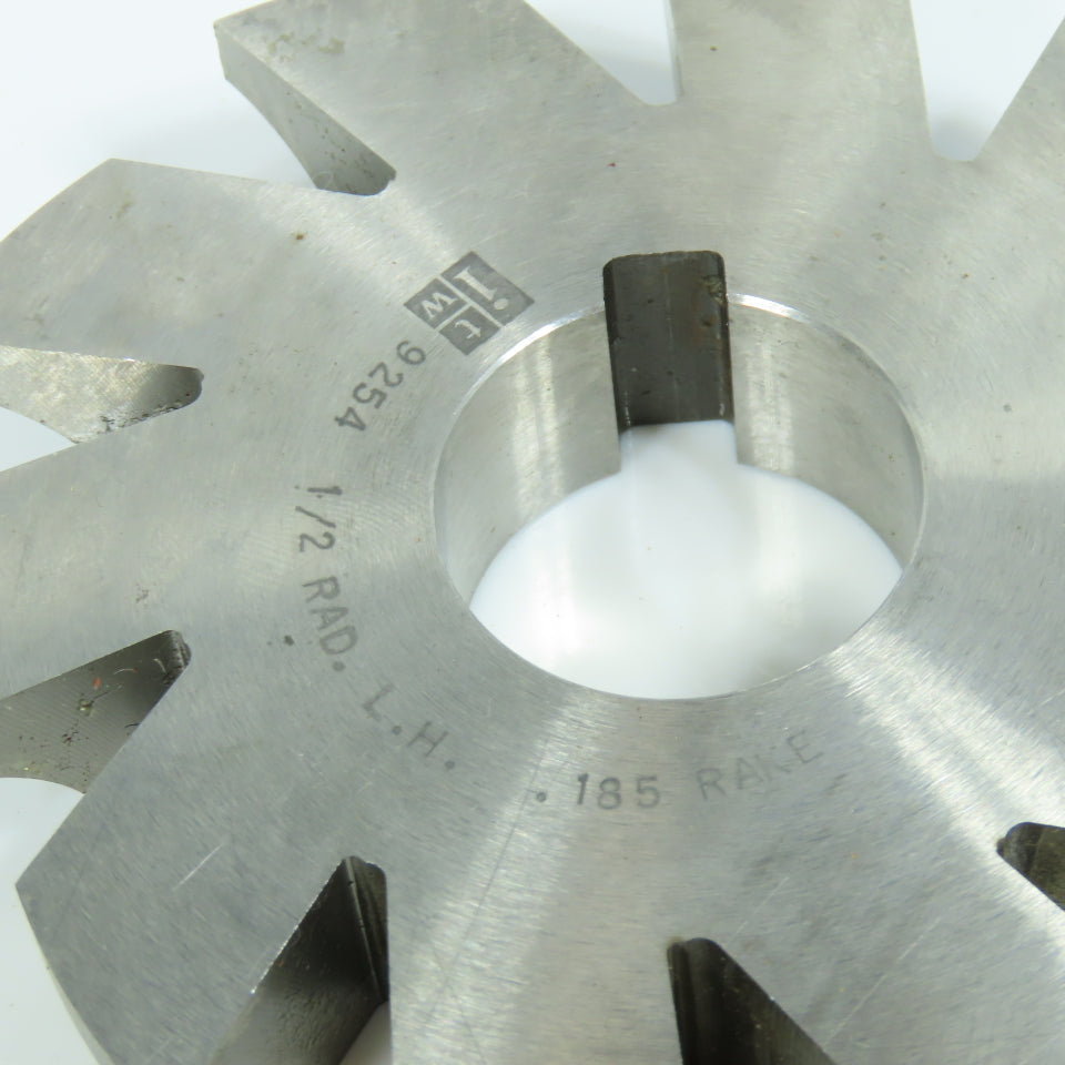 ITW 1/2" Radius Left Hand Corner Rounding Milling Cutter 4-1/4" OD 1-1/4" Arbor