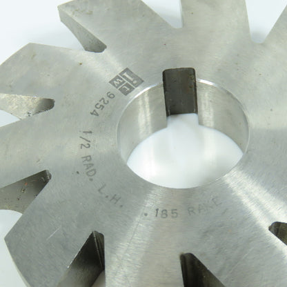 ITW 1/2" Radius Left Hand Corner Rounding Milling Cutter 4-1/4" OD 1-1/4" Arbor