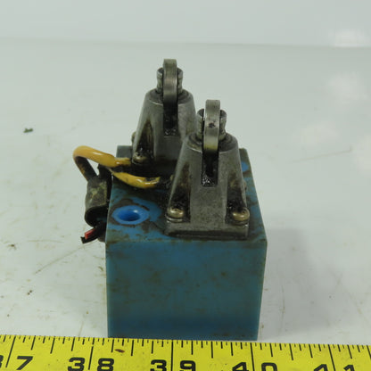 2 Limit Switch Plunger Head Mounted on Nylon Block