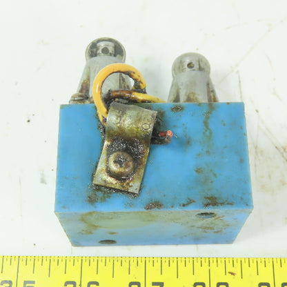 2 Limit Switch Plunger Head Mounted on Nylon Block