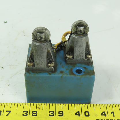 2 Limit Switch Plunger Head Mounted on Nylon Block