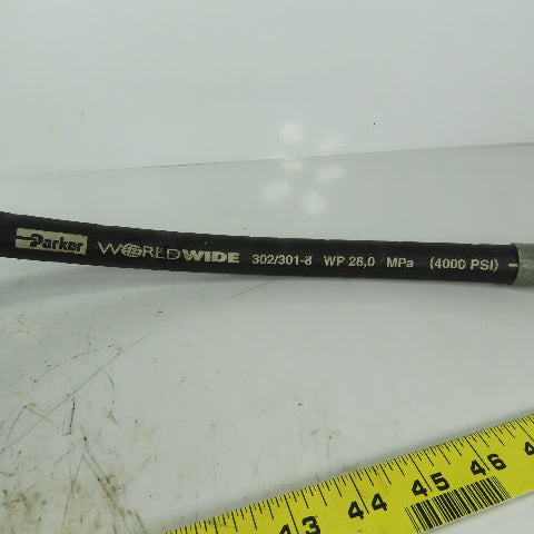 Parker 302/301-8WorldWide 25" Hydraulic Hose Assembly  W/Swivel 3/8" MNPT