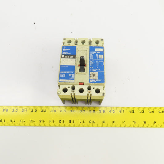 Westinghouse HFD3045 45A Industrial Circuit Breaker 3 Pole 600VAC 250VDC