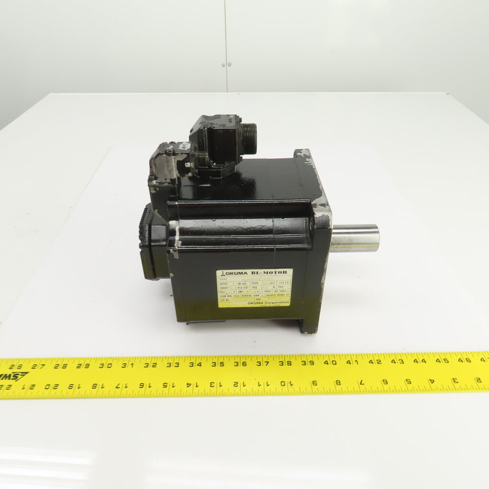 Okuma BL-MC100J30S 3kW AC Servo Motor 3000RPM 133V W/Encoder ER-J-7200D