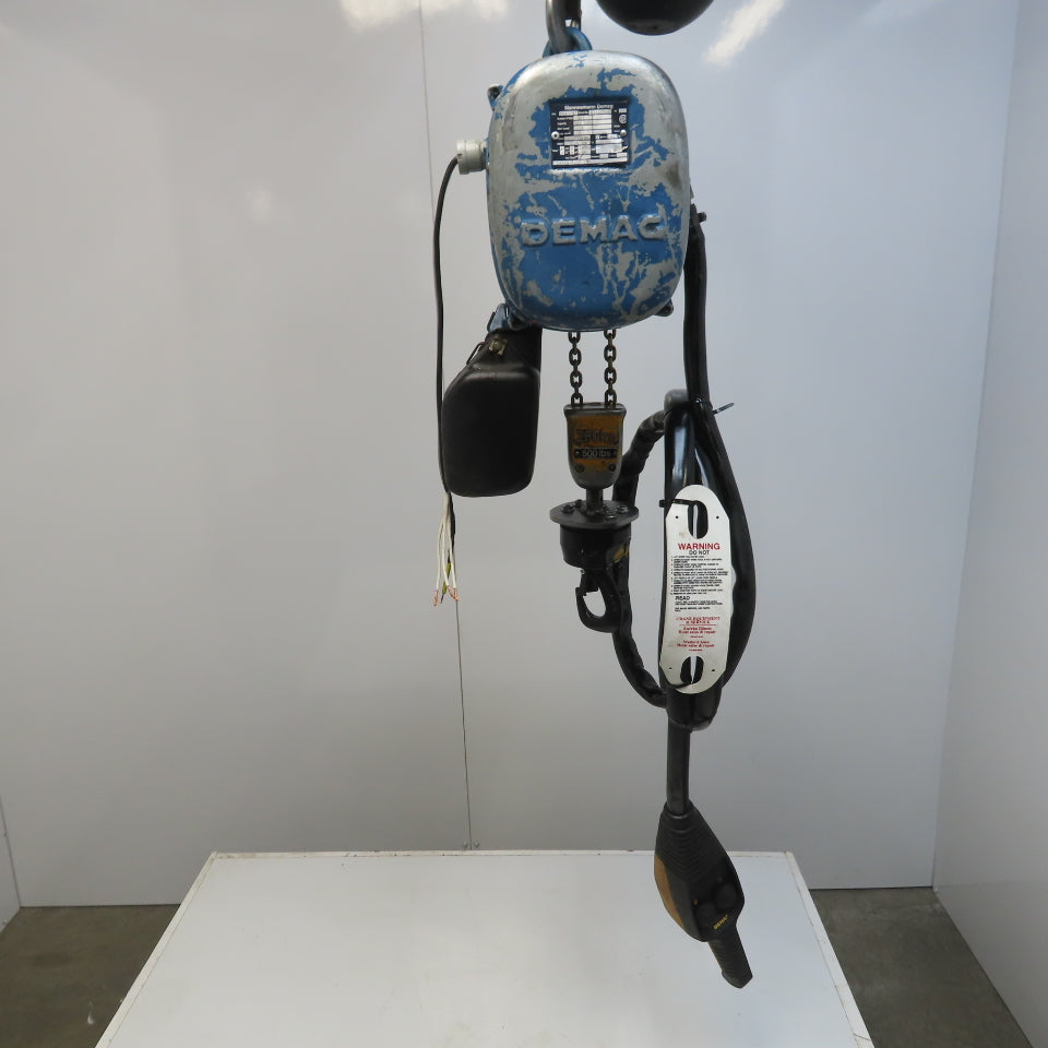 Demag PKV!-VI 1/4 Ton Electric Chain Hoist 460V 3PH 14' Lift 2 Speed 4/16FPM