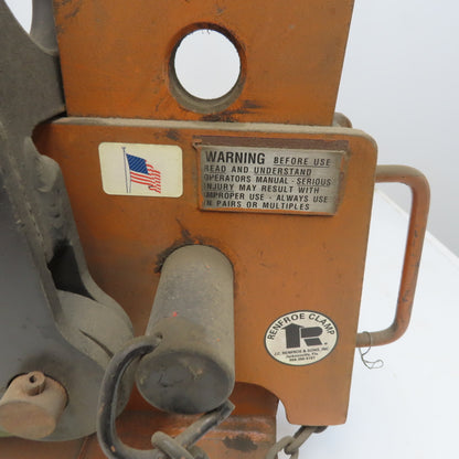 Renfroe WHSR 6 Ton Capacity Horizontal Sheet Lifting Pinch Clamp 0" to 12"
