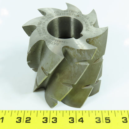National Twist Drill 3" x 3" Horizontal Plain Milling Slot Cutter 1-1/4" Arbor