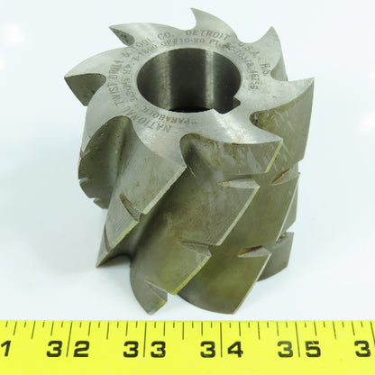 National Twist Drill 3" x 3" Horizontal Plain Milling Slot Cutter 1-1/4" Arbor
