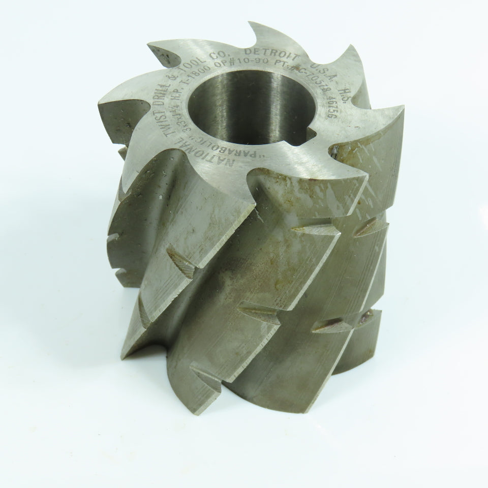 National Twist Drill 3" x 3" Horizontal Plain Milling Slot Cutter 1-1/4" Arbor