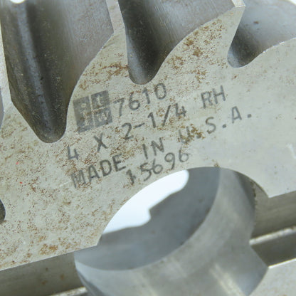 ITW 4" x 2-1/4" HSS 14 Flute RH Shell End Mill 1-1/2" Arbor
