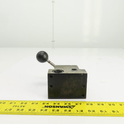 SPX Hytec No. 9503 2 Position 2 Way Manual Hydraulic Control Valve 5000 PSI