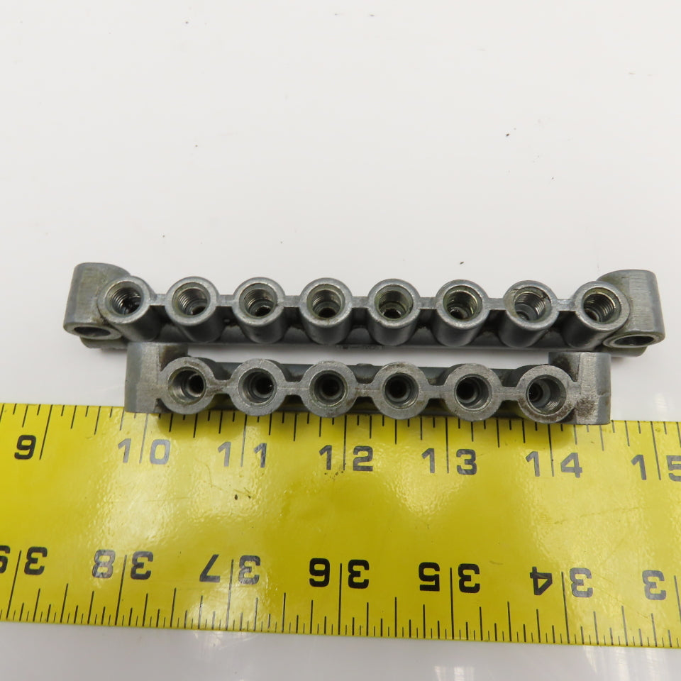D-8 Vogel Style 10 & 8 Port Lubrication Manifolds 3/8" Lot Of 2