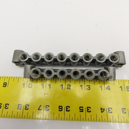 D-8 Vogel Style 10 & 8 Port Lubrication Manifolds 3/8" Lot Of 2