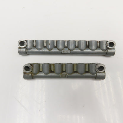 D-8 Vogel Style 10 & 8 Port Lubrication Manifolds 3/8" Lot Of 2